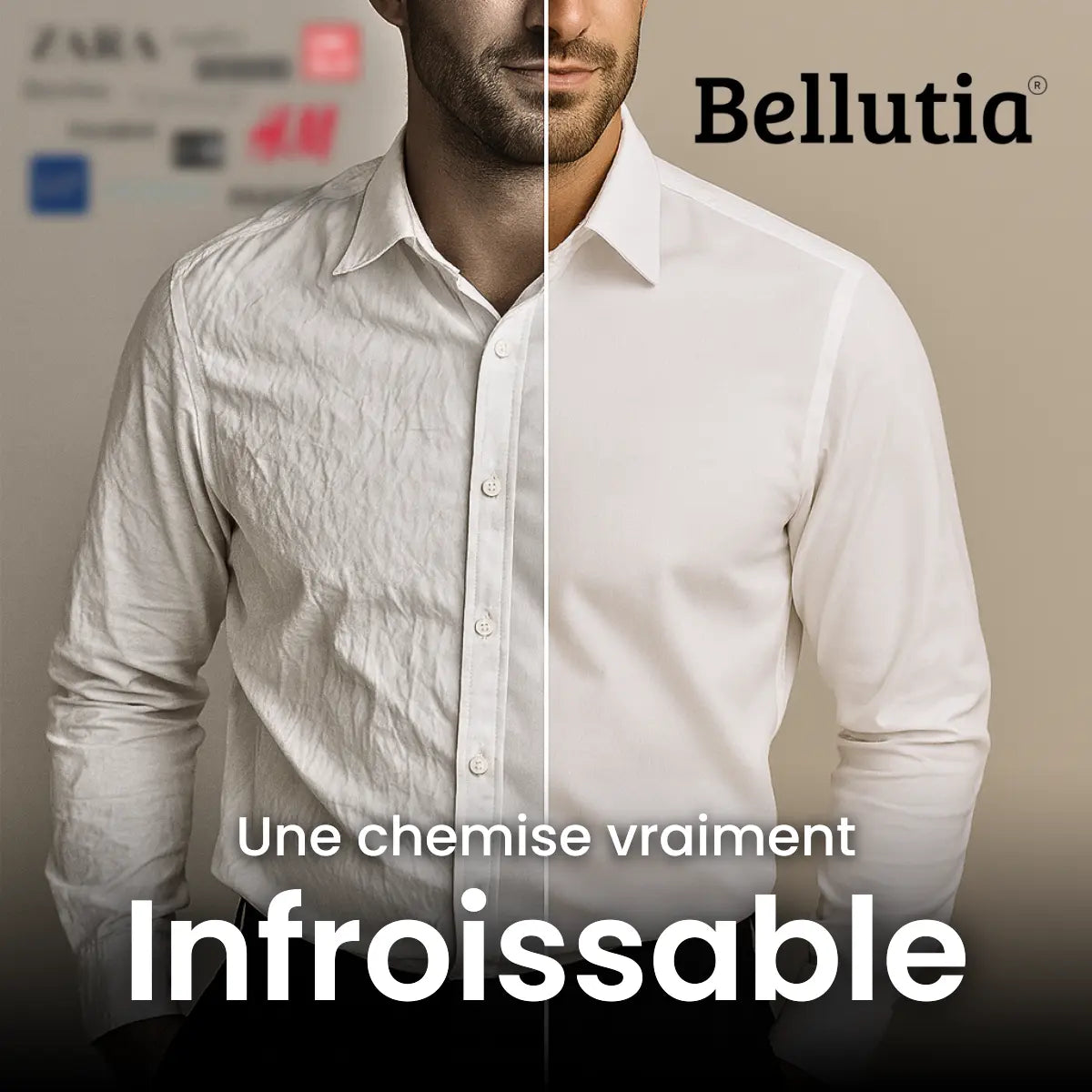 Chemise Bellutia® - Infroissable à Coupé Ajustée